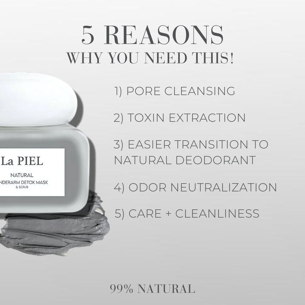 Detox mask and underarm scrub - La PIEL by Lana J.