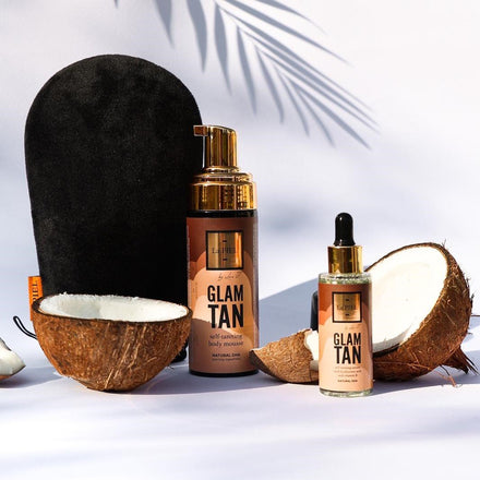 Body Skin Self Tanning Body Mousse And Gift Glove For Easier Application And Self Tanning Face Serum With Hyaluronic Acid La Piel Glam Tan Natural Cosmetics Lana Jurcevic
