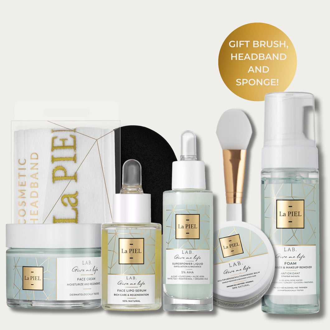 ALL IN ONE (GIFT: multi-purpose face sponge, silicone brush & headband)