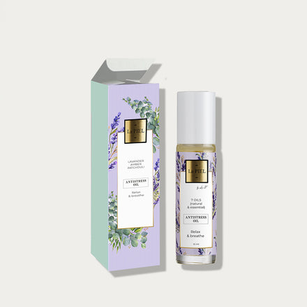 La PIEL Antistress Roll On Oil Box And Bottle Product Shot