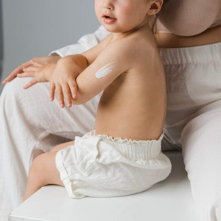 La PIEL Baby And Kids Natural Face And Body Cream Application