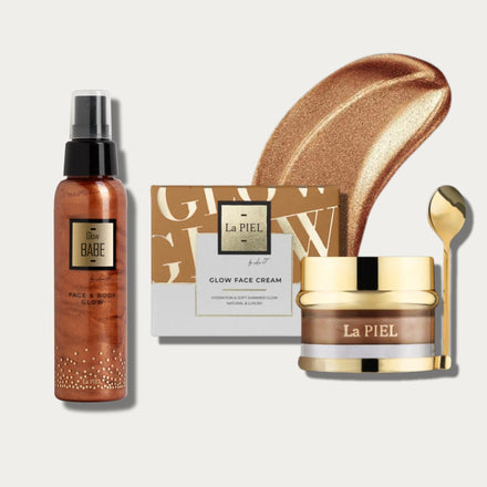 La PIEL Bronze Package Shimmer Spray And Face Cream