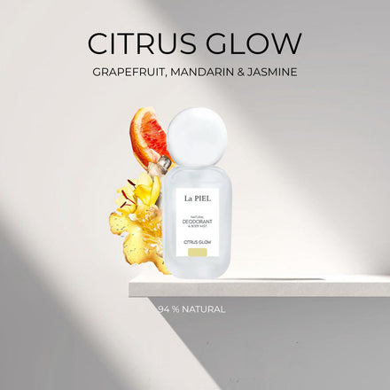 La PIEL Citrus Glow Natural Deodorant and Body Mist with Citrus and Floral Notes
