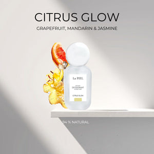 La PIEL Citrus Glow Natural Deodorant and Body Mist with Citrus and Floral Notes