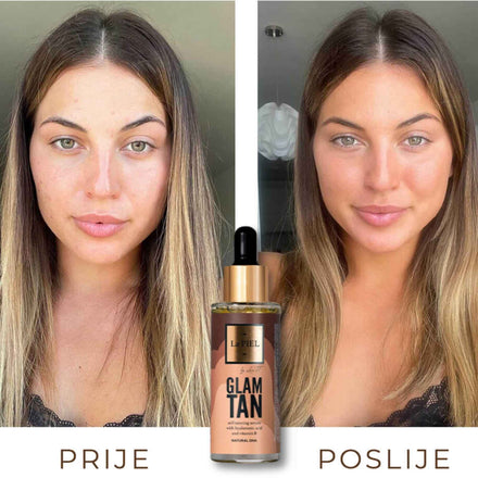 La PIEL Glam Tan Hyaluronic Self Tanning Serum Before And After