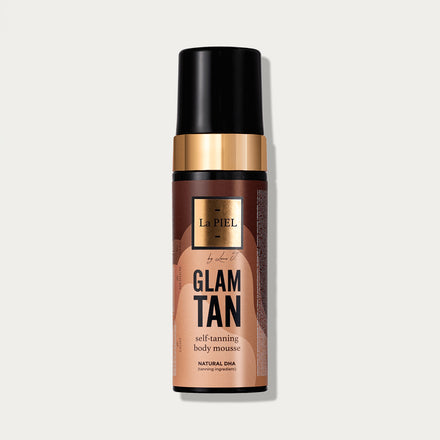 La PIEL Glam Tan Self Tanning Mousse Bottle Product Shot