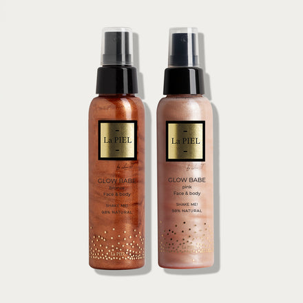 La PIEL Glow Babe Pink And Bronze Shimmering Body Mist Duo