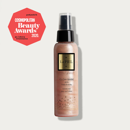 La PIEL Glow Babe Shimmering Body Mist Beauty Award Card