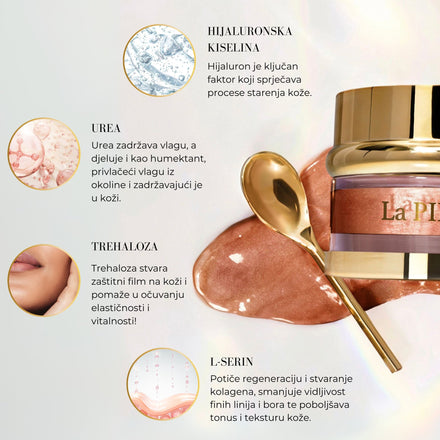 La PIEL Glow Bronze Face Cream Active Ingredients Infographic