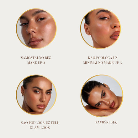 La PIEL Glow Bronze Face Cream Four Ways To Use Infographic