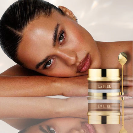 La PIEL Glow Bronze Face Cream Model And Jars