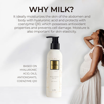 La PIEL Hydra Mama Body Milk Benefits Card