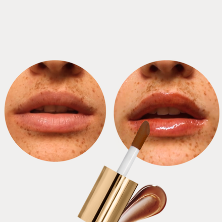 La PIEL Juicy Lips Caramela Before After Lips