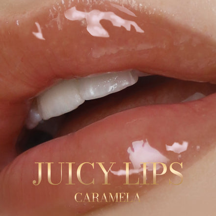 La PIEL Juicy Lips Caramela Natural Lip Oil Lips Closeup