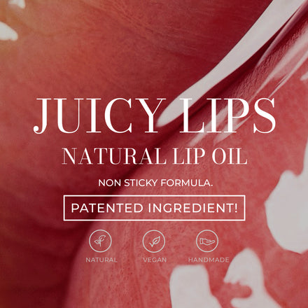 La PIEL Juicy Lips Cherry Natural Lip Oil Benefits Card