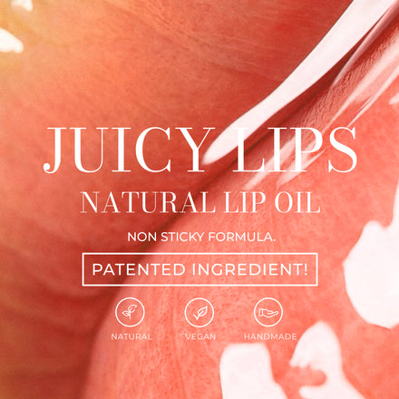 La PIEL Juicy Lips Red Orange Natural Lip Oil Formula Banner