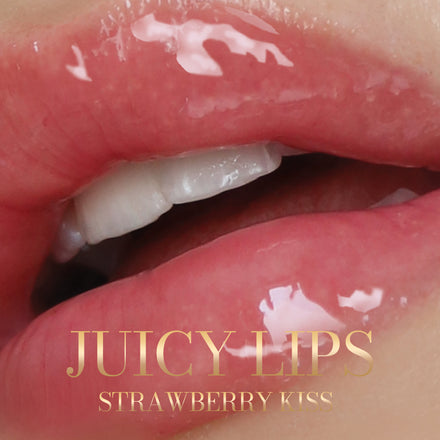 La PIEL Juicy Lips Strawberry Kiss Natural Lip Oil Lips Closeup