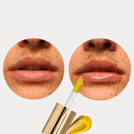 La PIEL Juicy Lips Vitamin C Before After Lips