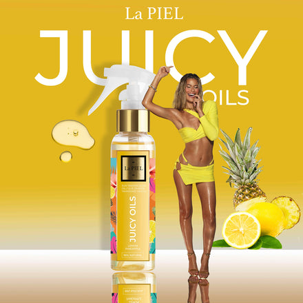 La PIEL Juicy Oils Lemon Pineapple Natural Tanning Oil Model Poster
