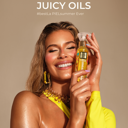 La PIEL Juicy Oils Tanning Oil Model Yellow Lifestyle