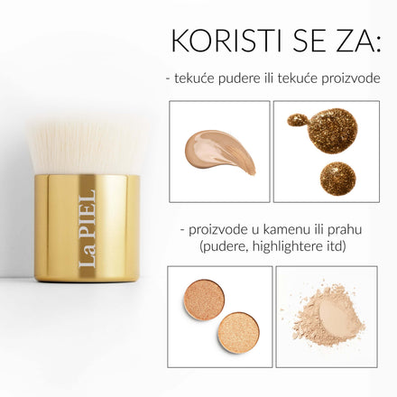 La PIEL Kabuki Brush For Face Body Powder Bronzer And Blush
