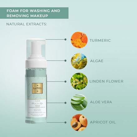 La PIEL Lab Foam Cleanser Makeup Remover Ingredients Infographic