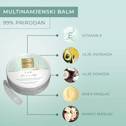 La PIEL Lab Multipurpose Cleansing Balm Ingredients Infographic