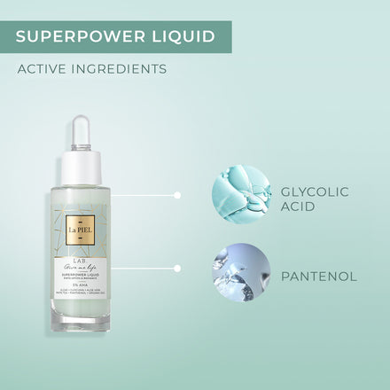 La PIEL Lab Superpower Liquid AHA Ingredients Infographic