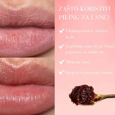 La PIEL Lip Scrub Benefits Infographic
