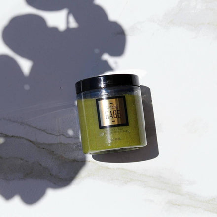 La PIEL Matcha Babe Body Scrub Jar Shadow Product