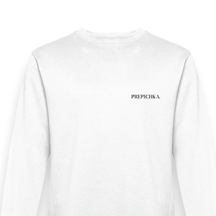 La PIEL Prepichka White Sweatshirt Front Product Shot