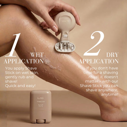La PIEL Smooth Skin Razor Wet And Dry Application On Leg