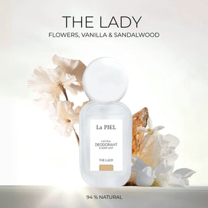 La PIEL The Lady Natural Deodorant and Body Mist with a Floral Scent of Vanilla and Sandalwood By Lana J.