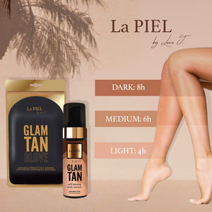 La Piel Glam Tan Glove For Easier Application Of Self Tanning Body Mousse 