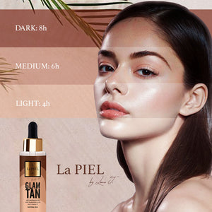 La Piel Self Tanning Serum With Hyaluronic Acid And Vitamine B For Darker Skin Tone In Few Hours Natural Cosmetics